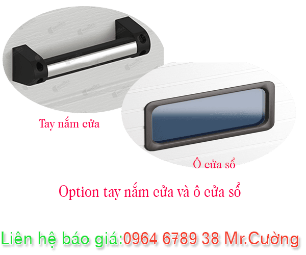 Option thêm tay nắm cửa và cửa sổ cửa trượt trần 